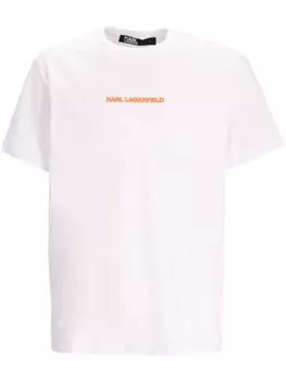 Karl Lagerfeld футболка из хлопка с коротким рукавом, белый