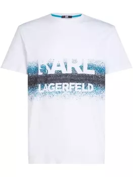 Karl Lagerfeld футболка из органического хлопка с логотипом, белый