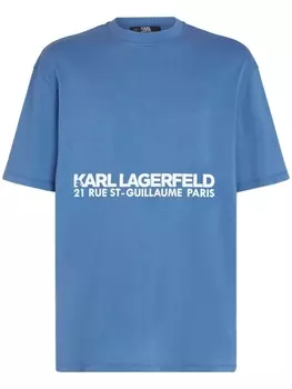 Karl Lagerfeld футболка Rue Saint-Guillaume из органического хлопка, синий