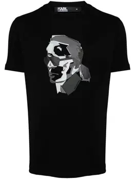 Karl Lagerfeld футболка с графичным принтом, черный