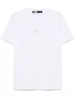 Karl Lagerfeld футболка с круглым вырезом, белый