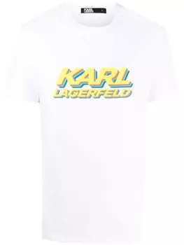 Karl Lagerfeld футболка с логотипом, белый