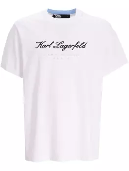 Karl Lagerfeld футболка с логотипом, белый