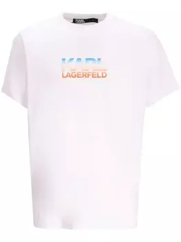 Karl Lagerfeld футболка с логотипом, белый