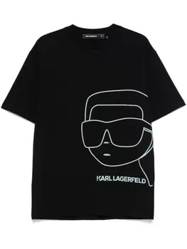 Karl Lagerfeld футболка с логотипом Ikonik Karl, черный