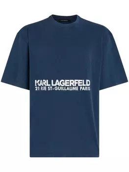 Karl Lagerfeld футболка с логотипом, синий