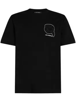 Karl Lagerfeld футболка с принтом Ikonic Karl, черный