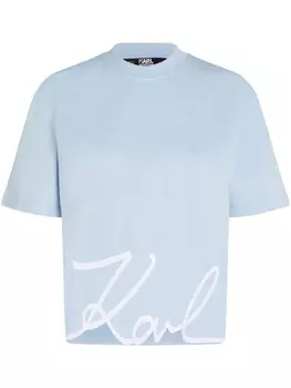 Karl Lagerfeld футболка Signature из органического хлопка, синий