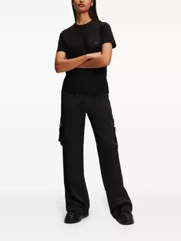Karl Lagerfeld футболка со стразами «Камео», черный