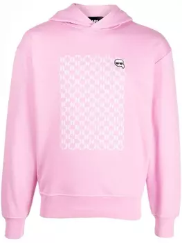 Karl Lagerfeld худи Ikonik Karl из органического хлопка, розовый