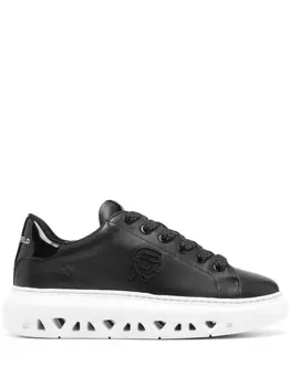 Karl Lagerfeld Ikonik Karl-detailed leather sneakers, черный