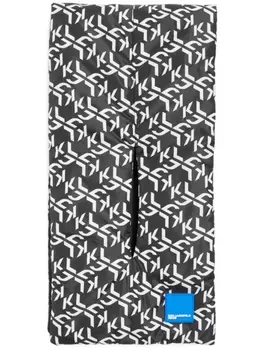 Karl Lagerfeld Jeans дутый шарф с монограммой, черный
