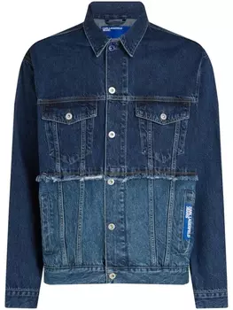 Karl Lagerfeld Jeans джинсовая куртка в технике пэчворк, синий