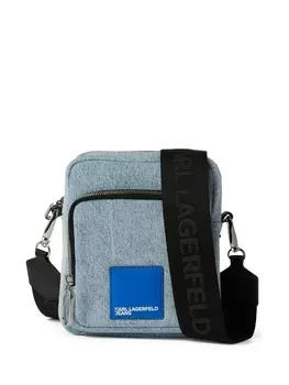 Karl Lagerfeld Jeans джинсовая сумка через плечо с нашивкой-логотипом, синий