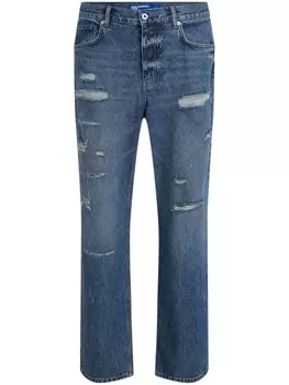 Karl Lagerfeld Jeans джинсы с эффектом потертости, синий
