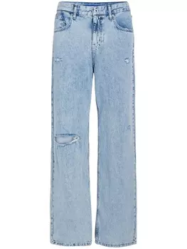 Karl Lagerfeld Jeans джинсы с эффектом потертости, синий