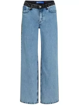 Karl Lagerfeld Jeans джинсы средней посадки в стиле колор-блок, черный
