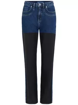 Karl Lagerfeld Jeans джинсы в стиле колор-блок с завышенной талией, синий