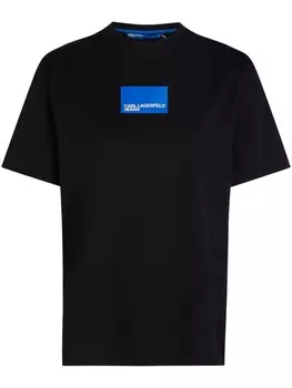 Karl Lagerfeld Jeans футболка из органического хлопка с логотипом, черный