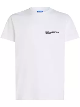 Karl Lagerfeld Jeans футболка из органического хлопка с логотипом, белый