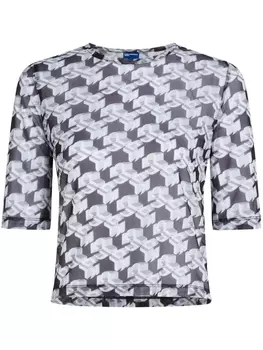 Karl Lagerfeld Jeans футболка с монограммой, нейтральный цвет