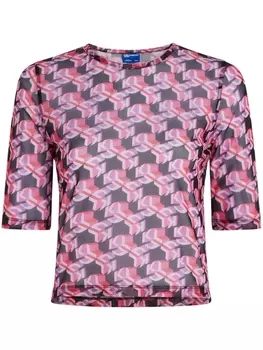 Karl Lagerfeld Jeans футболка с монограммой, розовый