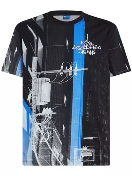 Karl Lagerfeld Jeans футболка с принтом Tokyo, черный