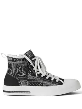 Karl Lagerfeld Jeans кеды Vulc с принтом, черный