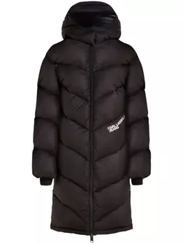 Karl Lagerfeld Jeans logo-print padded parka coat, черный