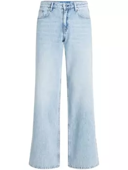 Karl Lagerfeld Jeans mid-rise wide-leg jeans, синий
