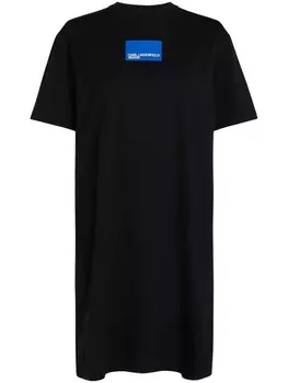 Karl Lagerfeld Jeans платье-футболка из органического хлопка, черный