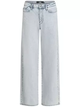 Karl Lagerfeld Jeans широкие джинсы средней посадки, синий