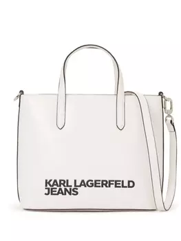 Karl Lagerfeld Jeans сумка-тоут Logo размера мини, белый