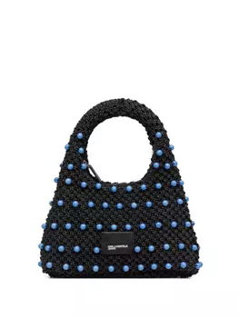 Karl Lagerfeld Jeans сумка-тоут с бусинами, черный