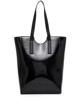 Karl Lagerfeld Jeans сумка-тоут с тисненым логотипом, черный