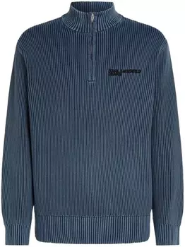 Karl Lagerfeld Jeans свитер с полумолнией, синий