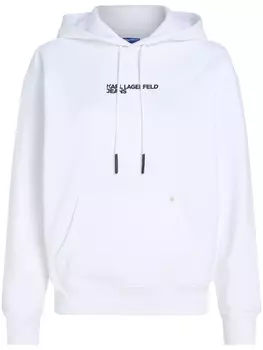 Karl Lagerfeld Jeans толстовка с капюшоном с принтом, белый