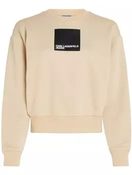 Karl Lagerfeld Jeans толстовка с логотипом, коричневый