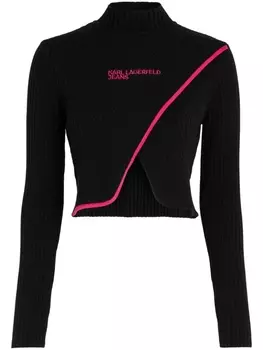 Karl Lagerfeld Jeans укороченный джемпер, черный