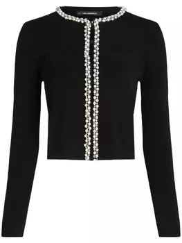 Karl Lagerfeld кардиган Essential с искусственным жемчугом, черный