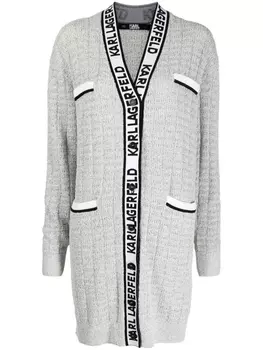 Karl Lagerfeld кардиган из ткани букле, белый