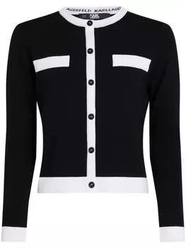 Karl Lagerfeld кардиган с контрастной отделкой, черный