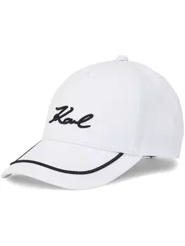 Karl Lagerfeld кепка K/Signature с вышитым логотипом, белый