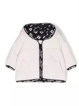 Karl Lagerfeld Kids двусторонний пуховик K/Ikonik, розовый