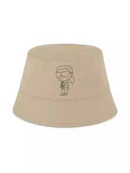 Karl Lagerfeld Kids двусторонняя панама, белый