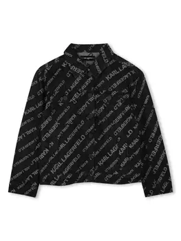 Karl Lagerfeld Kids джинсовая куртка, черный