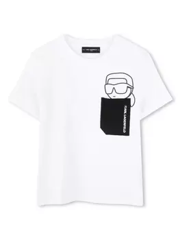Karl Lagerfeld Kids футболка Ikonik Karl, белый