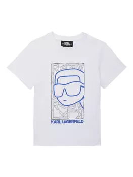 Karl Lagerfeld Kids футболка Ikonik Karl, белый