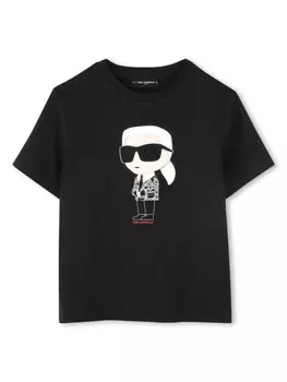 Karl Lagerfeld Kids футболка Ikonik Karl, черный