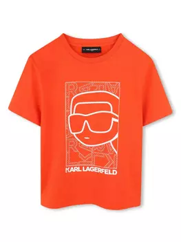 Karl Lagerfeld Kids футболка Ikonik Karl, оранжевый